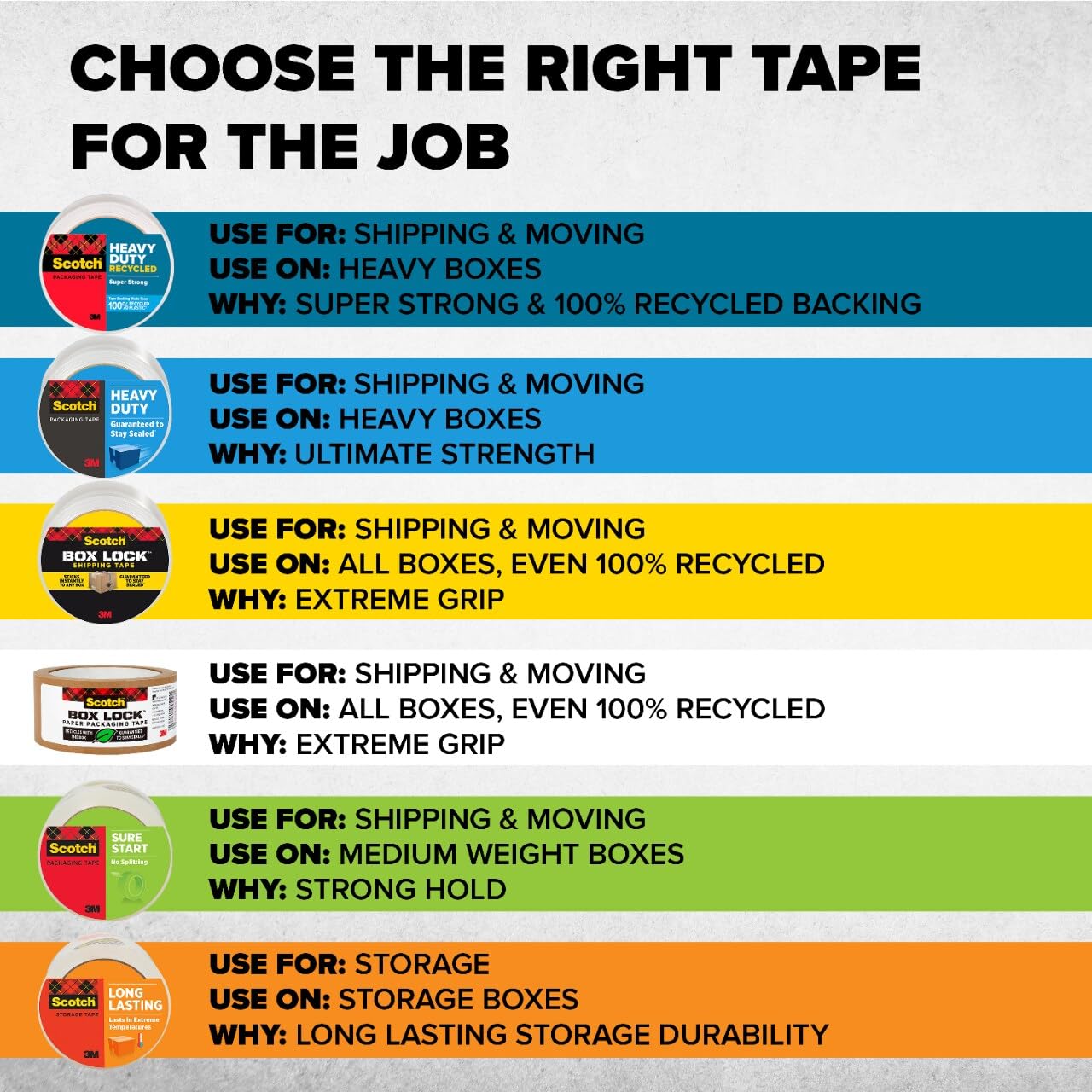 Scotch Heavy Duty Recycled Packaging Tape