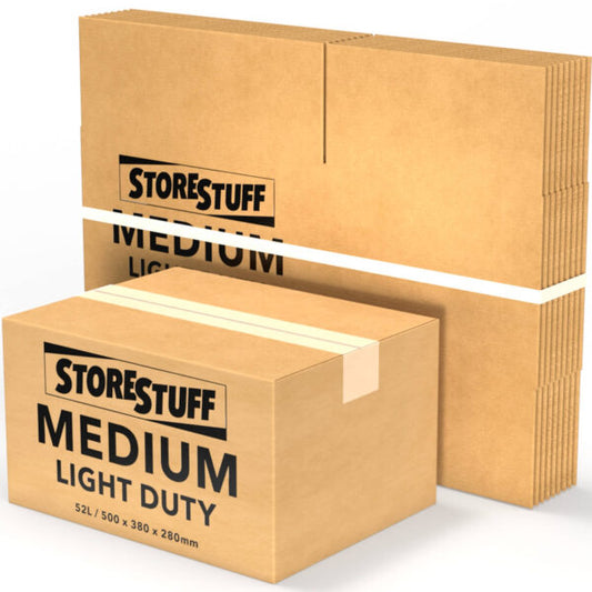Medium 52L Light Duty Moving Box Carton (10 Pack)