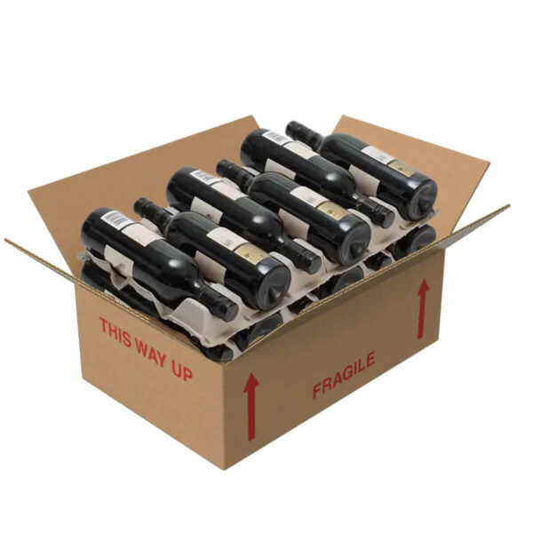 12 Bottle Wine Shipping Box Carton with Inserts