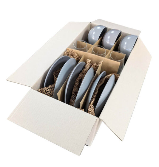 Adjustable Kitchen & Crockery Moving Box Carton with Dividers