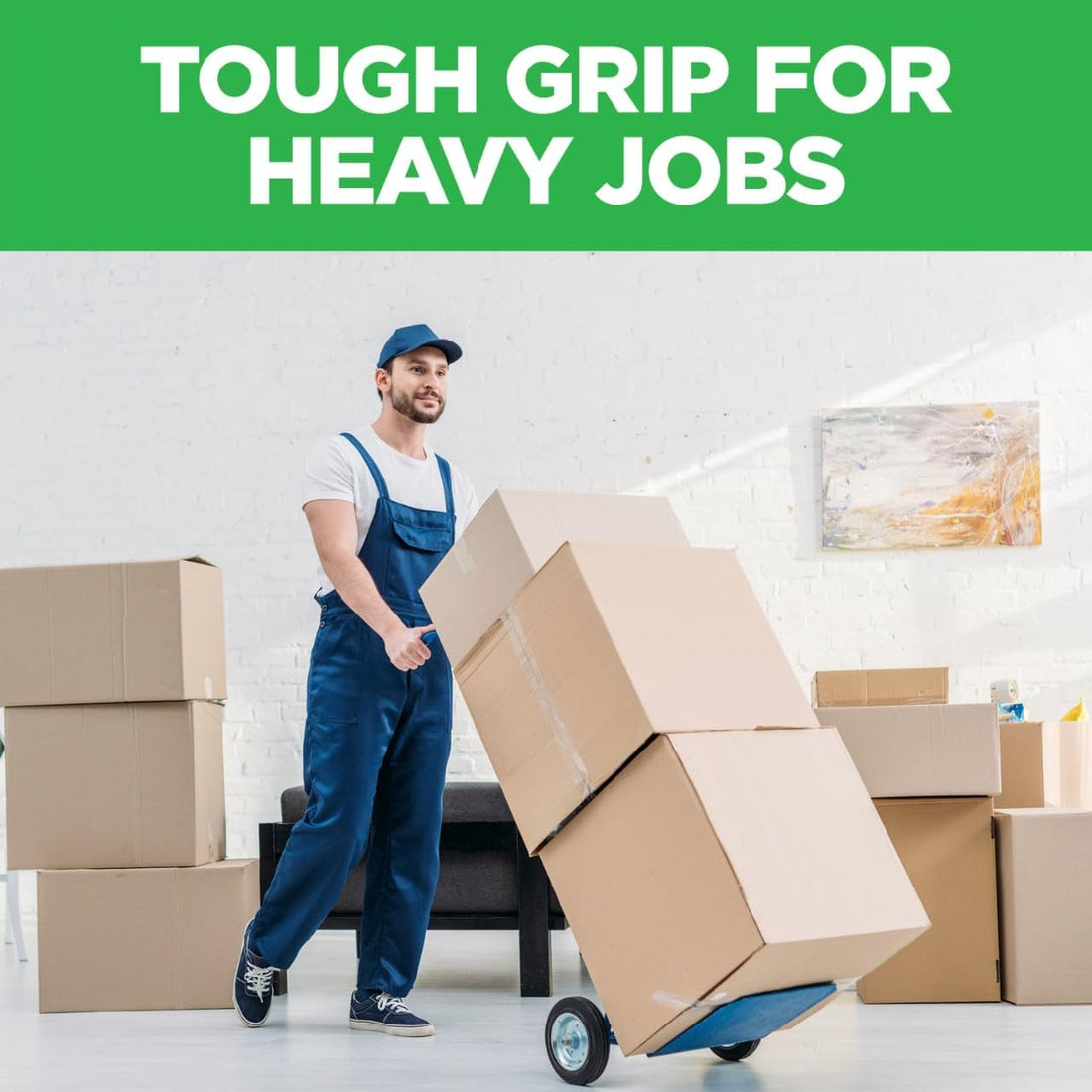 Scotch Tough Grip Moving Packing Tape on Dispenser, Secures Boxes up to 80 Pounds