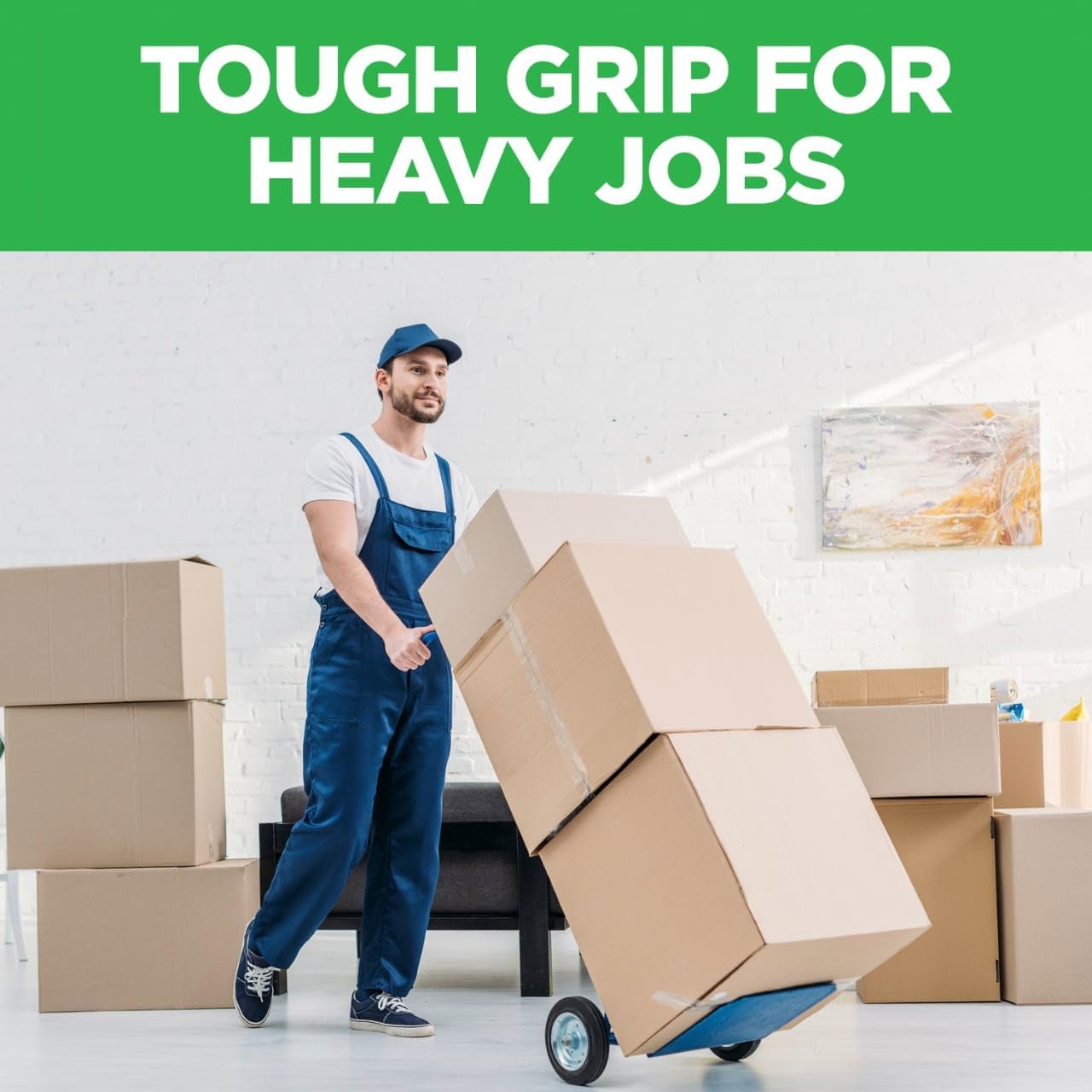 Scotch Tough Grip Moving Packing Tape on Dispenser, Secures Boxes up to 80 Pounds