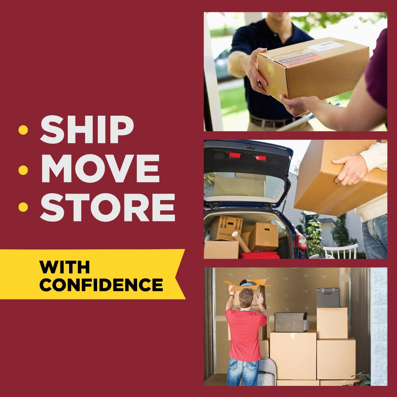 Scotch Secure Seal Packing Tape, Ultra Clear, Reliable and Durable Seal