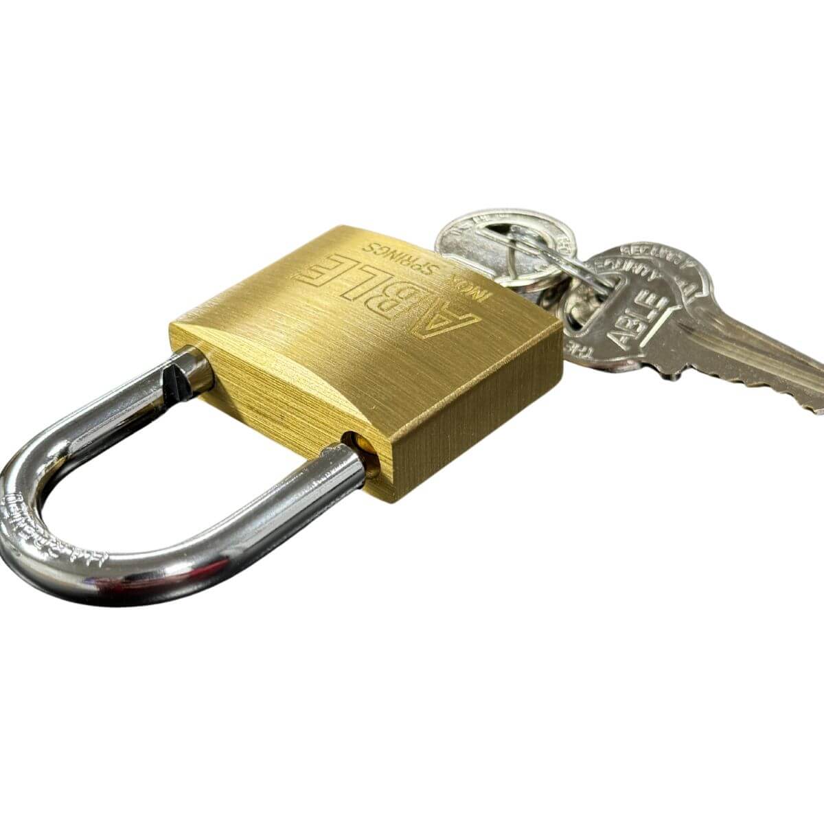 ABLE 40mm Brass Padlock 3 Keys Anti-Pick