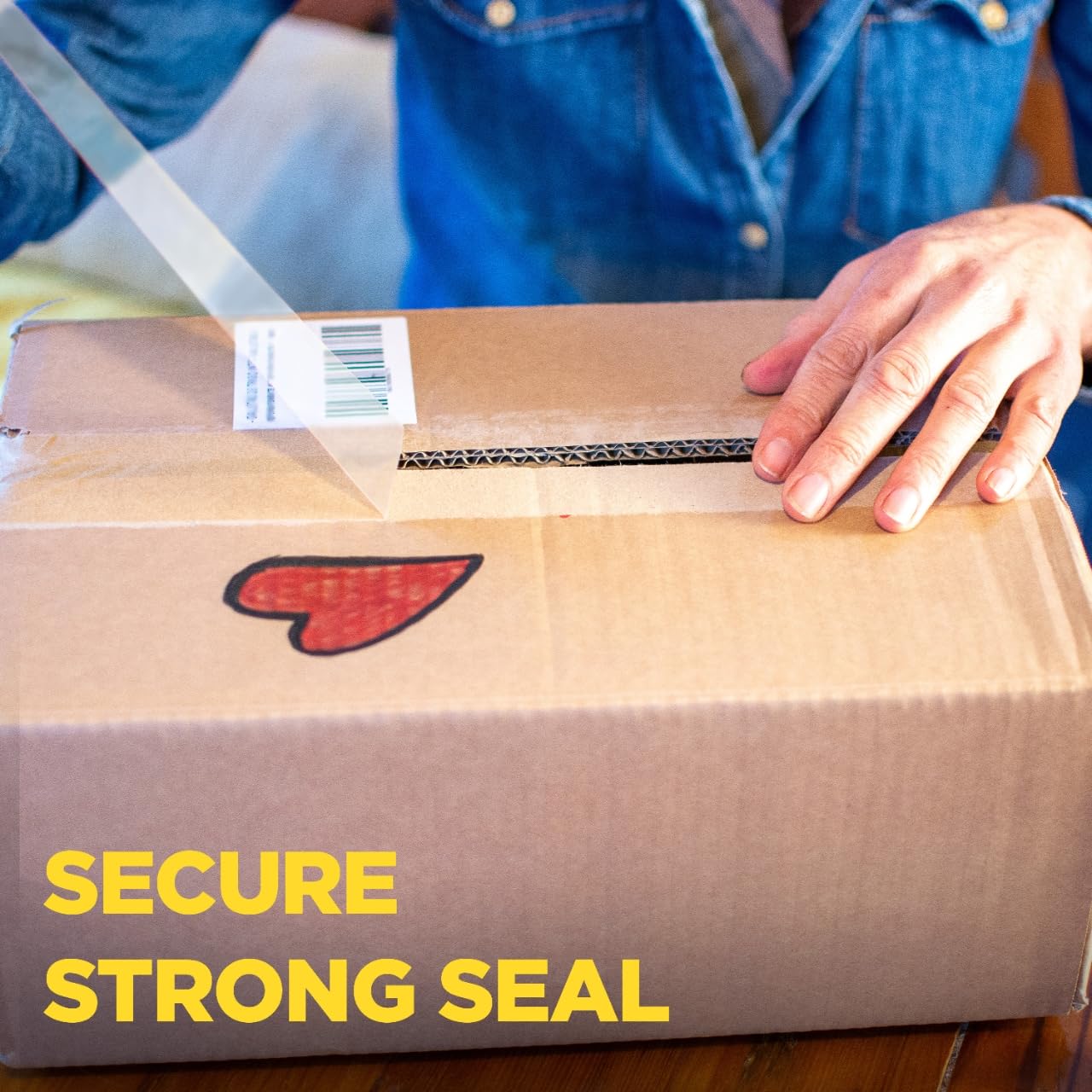 Scotch Secure Seal Packing Tape, Ultra Clear, Reliable and Durable Seal
