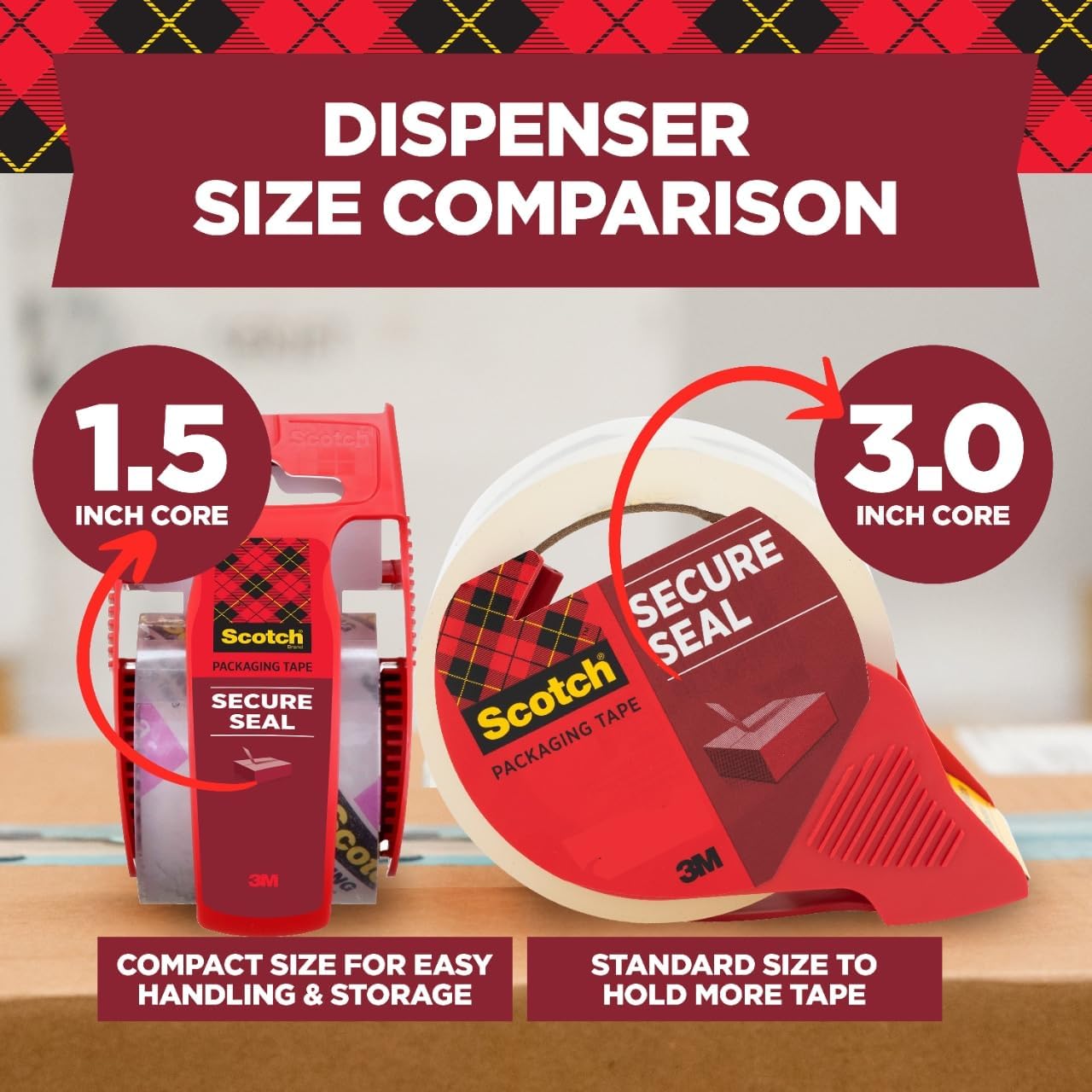 Scotch Secure Seal Packing Tape, Ultra Clear, Reliable and Durable Seal