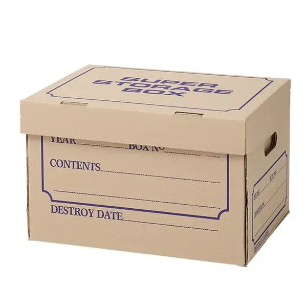 A4 Heavy Duty Archive Filing Storage Box, Hinged Lid (10 Pack)