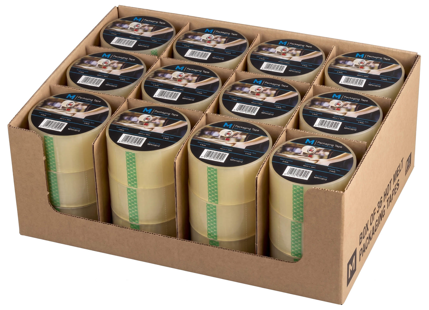 Premium Rubber Packaging Tape (Box of 36)