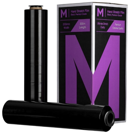 Premium 20 Micron Shrink Wrap Roll – Pallet Stretch Wrap – Black (Box of 4)