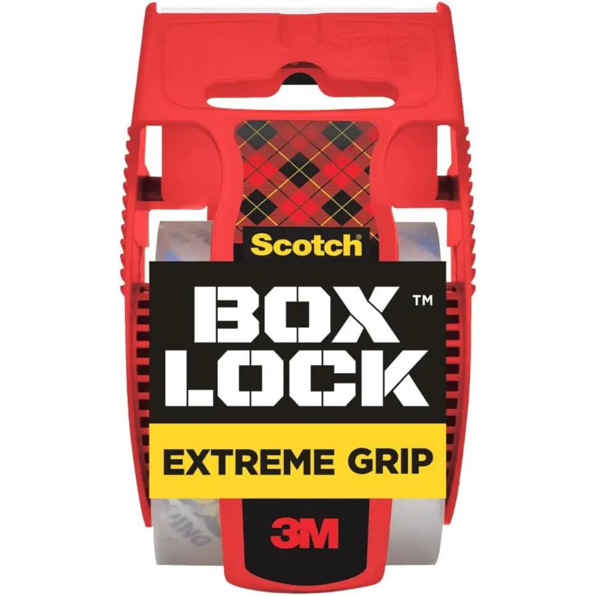 Scotch Box Lock Packing Tape on Dispenser, Extreme Grip Box Tape